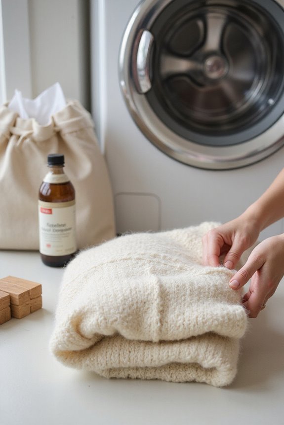 properly fold wool clothes