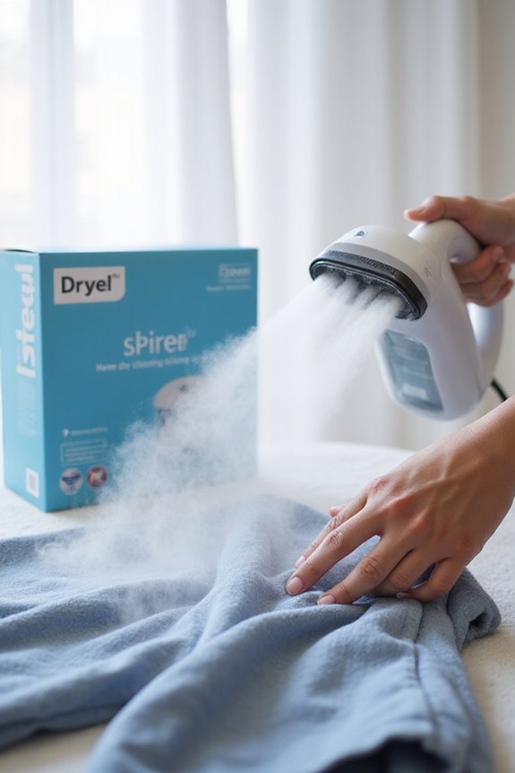 steam sanitizes and revitalizes